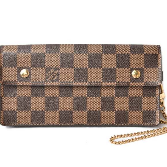 Louis Vuitton Wallet Chain LOUIS VUITTON Long Portefeuille Accordeon Damier N...